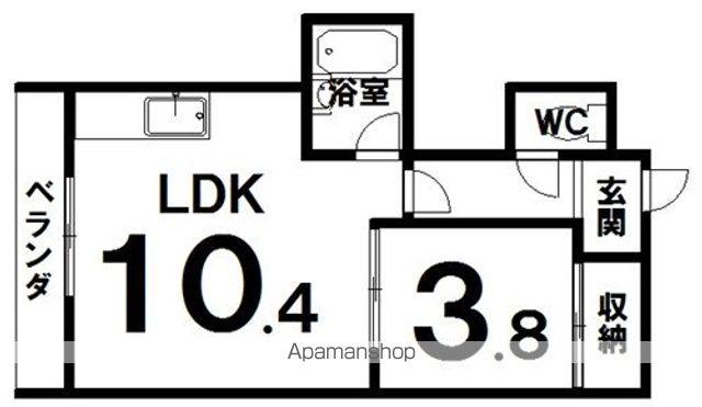 リベラル(1LDK/2階)の間取り写真