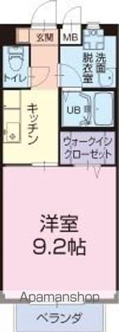 インテリオル(1K/2階)の間取り写真