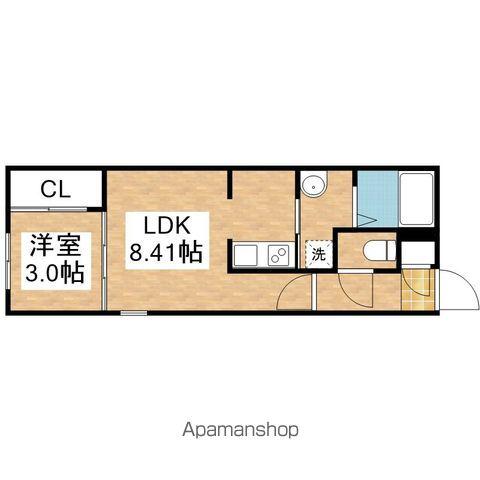 QUADOR吹上VERT(1LDK/3階)の間取り写真