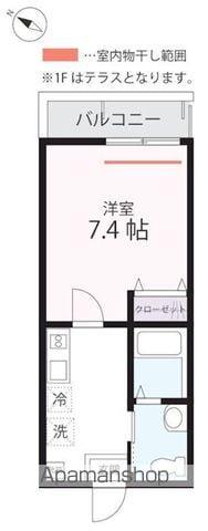 ハーミットクラブハウス浅間台B(1K/2階)の間取り写真