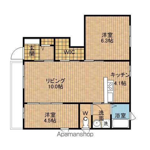 MELROSE COURTⅠ(2LDK/1階)の間取り写真