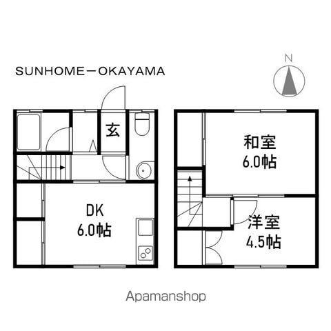 サンクスファミリー(6−41)(2DK)の間取り写真