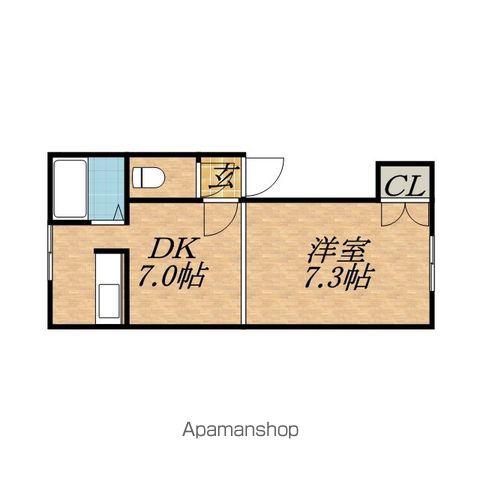 LA VALLEE NOUVELLE(1DK/2階)の間取り写真
