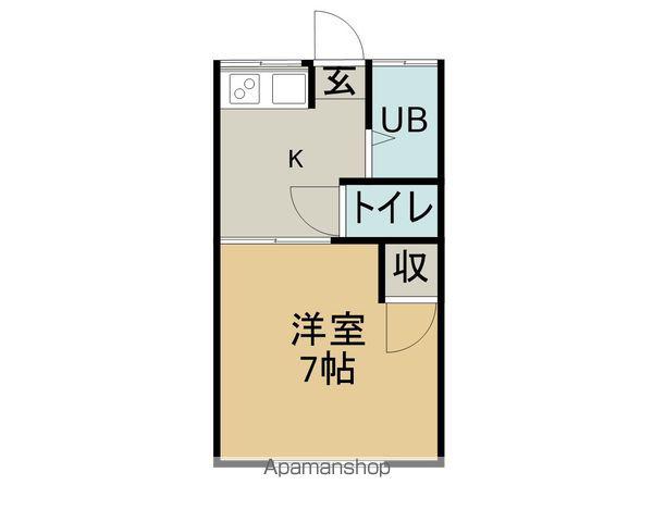 千草荘(1K/1階)の間取り写真