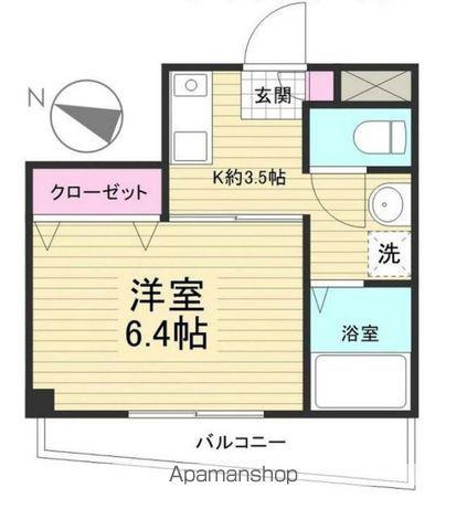 MUMS ARAKAWA(1K/5階)の間取り写真