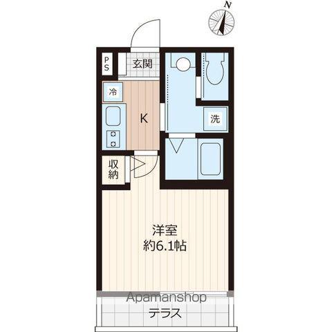 クリストール(1K/1階)の間取り写真