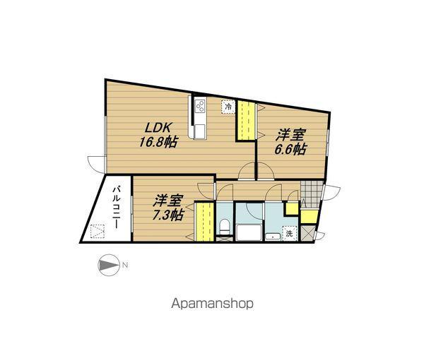 アルカンシエル(2LDK/3階)の間取り写真