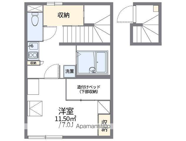 レオパレスTADPOLE須賀(1K/2階)の間取り写真