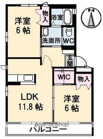 サンライズスクエア Ⅰ(2LDK/3階)の間取り写真