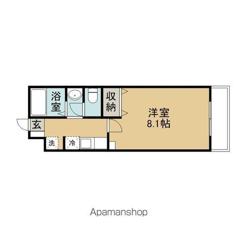 JARDIN(1K/2階)の間取り写真