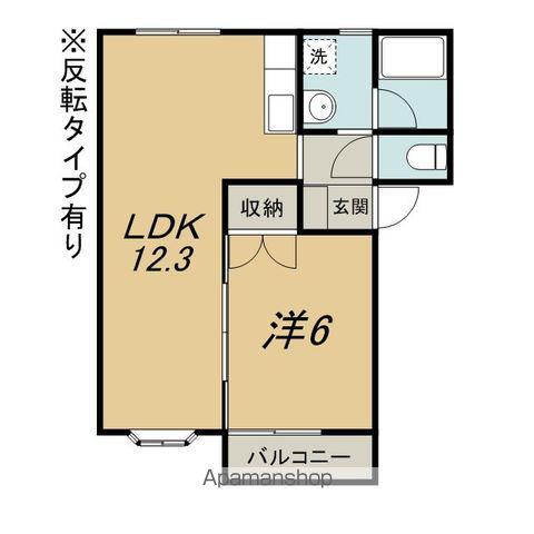 ファンタジアⅢ(1LDK/2階)の間取り写真