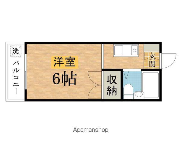 グランデュール(ワンルーム/2階)の間取り写真