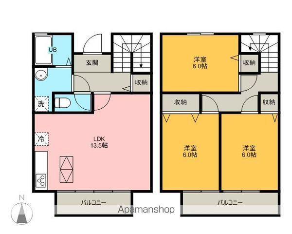 シャンボールKTⅠ(3LDK)の間取り写真