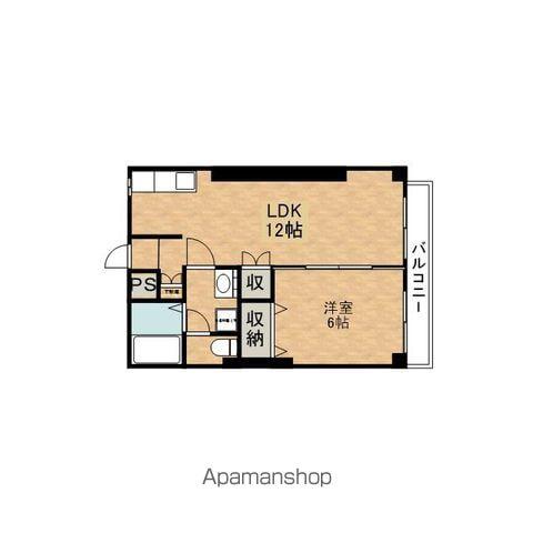 コスモヴィラ名坂(1LDK/1階)の間取り写真