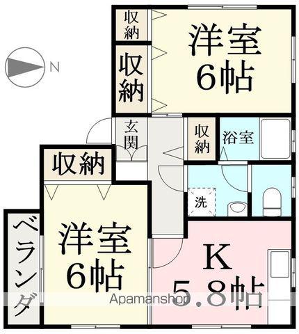 STELLACOURT(2K/1階)の間取り写真