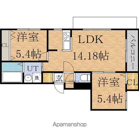センターフィールド宮の森(2LDK/4階)の間取り写真