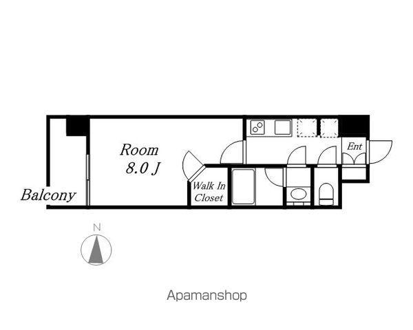 ブランシエスタ泉(1K/5階)の間取り写真