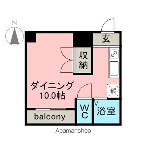 スカイハイツ(1K/1階)の間取り写真