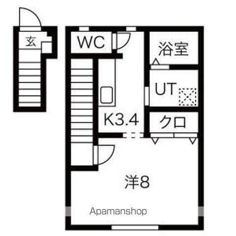 清水館I(1K/2階)の間取り写真