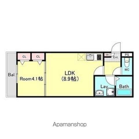 ジーメゾン春日部花積(1LDK/2階)の間取り写真