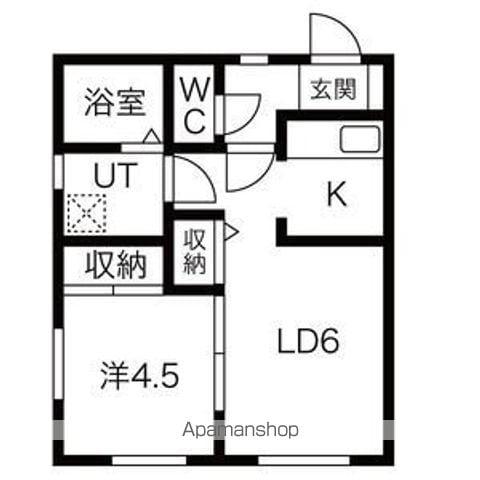 SHALLY(1LDK/1階)の間取り写真