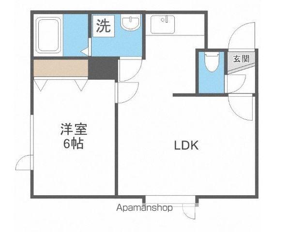 OS宮の森(1LDK/1階)の間取り写真