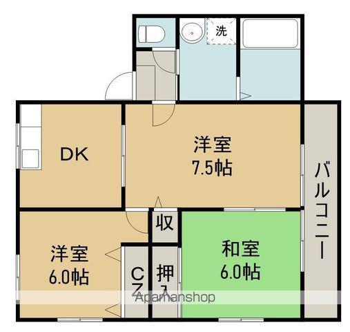 アトラス(3DK/1階)の間取り写真
