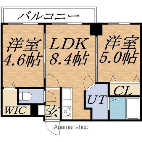 クラッセ近代美術館北(2DK/6階)の間取り写真