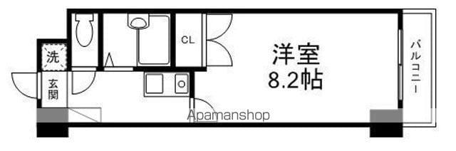 クレスト草津(1K/8階)の間取り写真