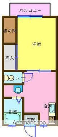 メゾンU(1K/2階)の間取り写真