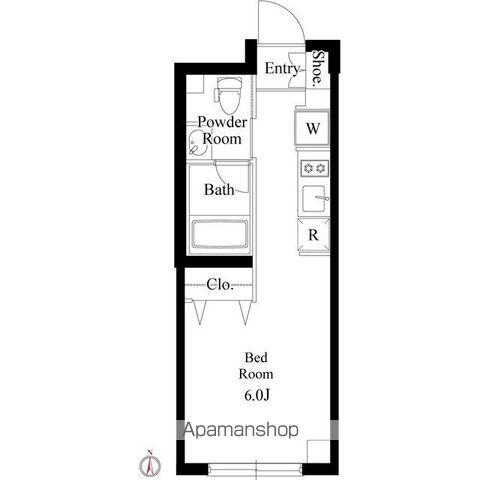 ミリアレジデンス品川中延(ワンルーム/5階)の間取り写真