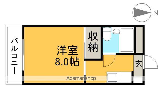 日の出ハイツ(ワンルーム/3階)の間取り写真