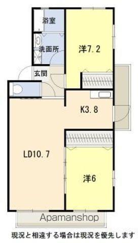 アリエッタ(2LDK/1階)の間取り写真