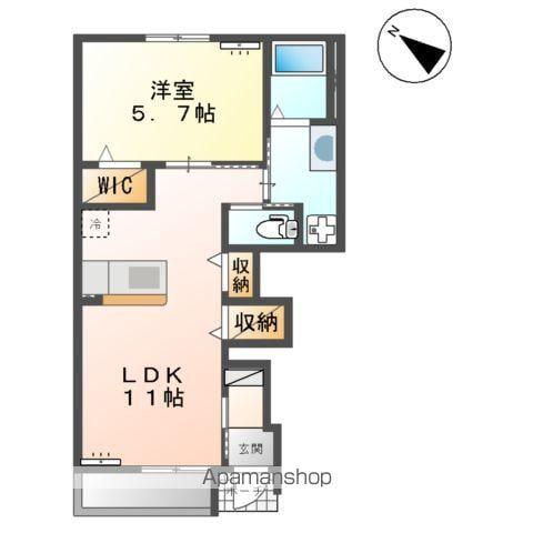 セレーノ(1LDK/1階)の間取り写真