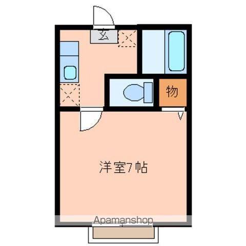 トゥインクルコート富沢(1K/1階)の間取り写真