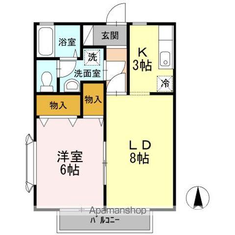 メゾン蛇原(1LDK/1階)の間取り写真