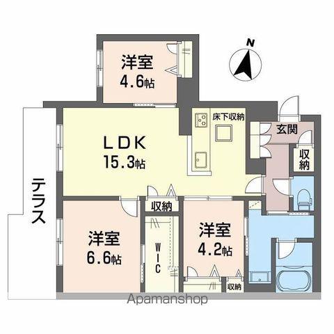 シャーメゾングラン南福岡(3LDK/1階)の間取り写真