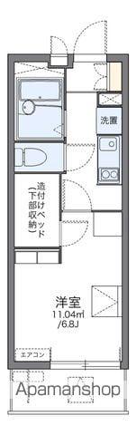 レオパレスワールド新船橋(1K/2階)の間取り写真