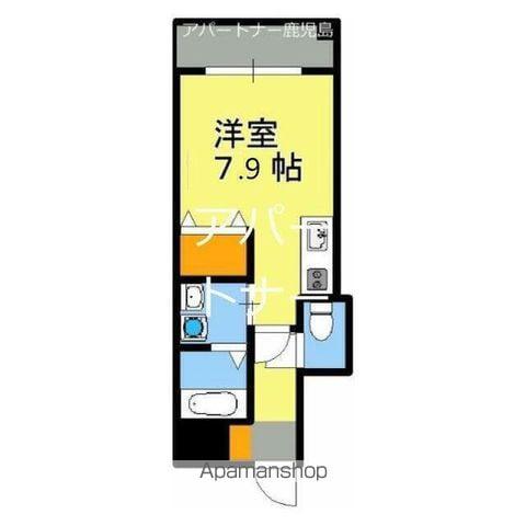 サムティ鹿児島駅前ベイサイドⅡ(ワンルーム/2階)の間取り写真