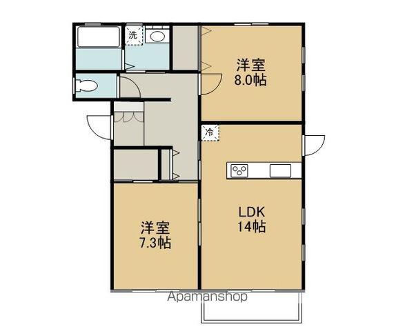東海道本線 静岡駅 バス乗車時間:25分 大谷バス停で下車 徒歩3分 2階建 築19年(2LDK)の間取り写真