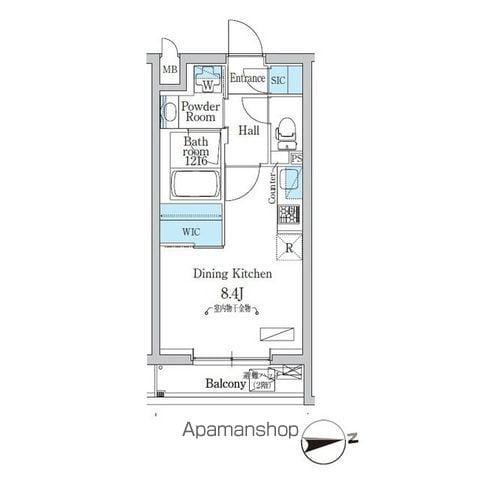 デュオフラッツ千歳船橋(ワンルーム/2階)の間取り写真