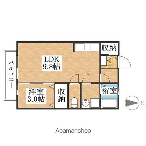 サンハイムKⅢ(1LDK/1階)の間取り写真