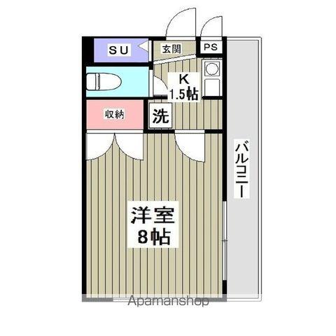 サンエイアームス(1K/2階)の間取り写真