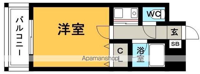 キャンパスシティ箱崎(1K/3階)の間取り写真