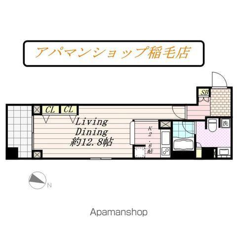 アリーム稲毛海岸(1K/7階)の間取り写真