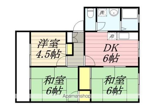 フロイント長門石(3DK/1階)の間取り写真
