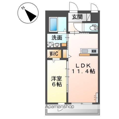 グランデ嘉右衛門(1LDK/2階)の間取り写真