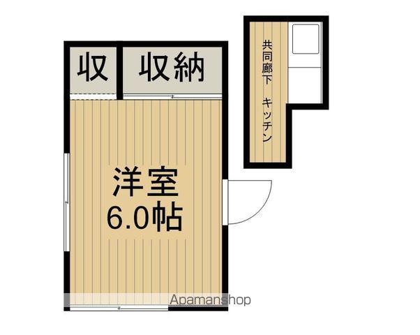 熊谷荘(ワンルーム/1階)の間取り写真