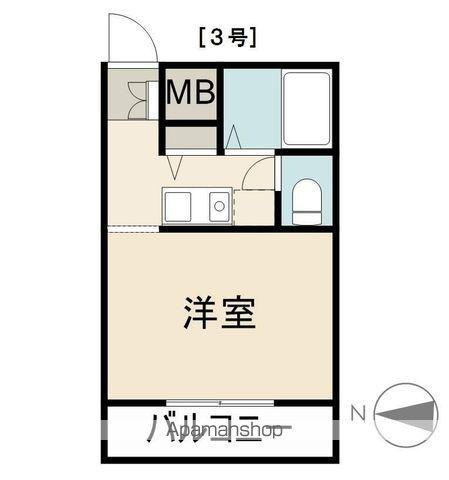 ラ・トゥール上吉田(ワンルーム/2階)の間取り写真