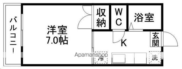 オリーブ荘(1K/2階)の間取り写真